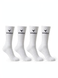 DAUGLE Sports Crew Socks - White (2-Pack)