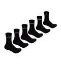 DAUGLE Men's Crew Socks Black with Logo Cotton Blend, 3 Pack, Casual socks, Athletic Style, elastic, for Everyday Wear.