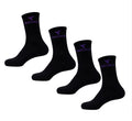DAUGLE Unisex Socks, black with purple logo, comfort meets style, EU 38-44 (2 pairs per pack)