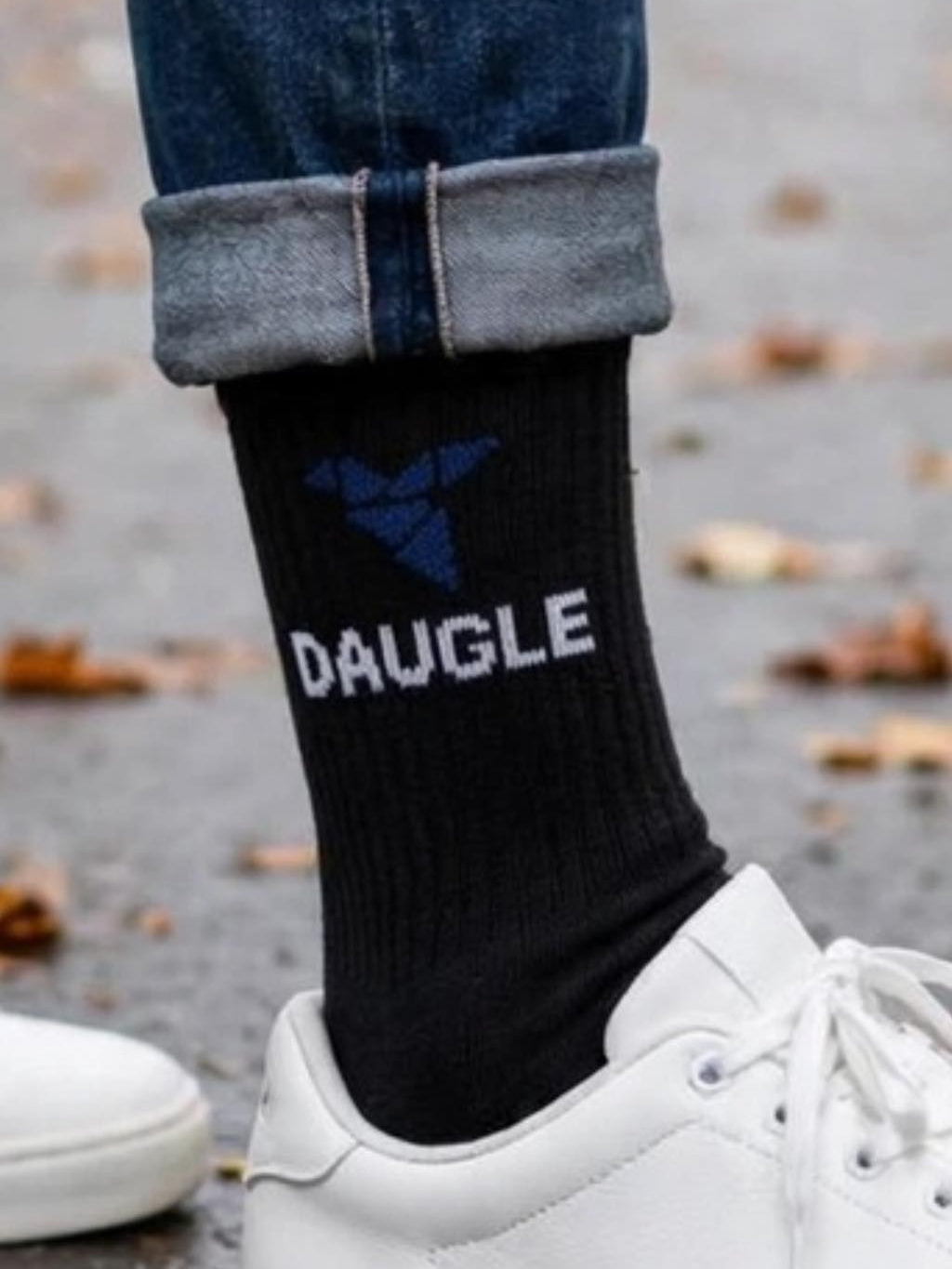 DAUGLE Black Crew Socks (3-Pack)⁠ 