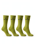 DAUGLE Unisex Crew Socks - Olive Green (2-Pack)⁠ 
